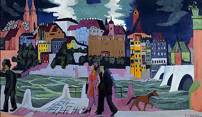 View of Basel and the Rhine Ernst Ludwig Kirchner